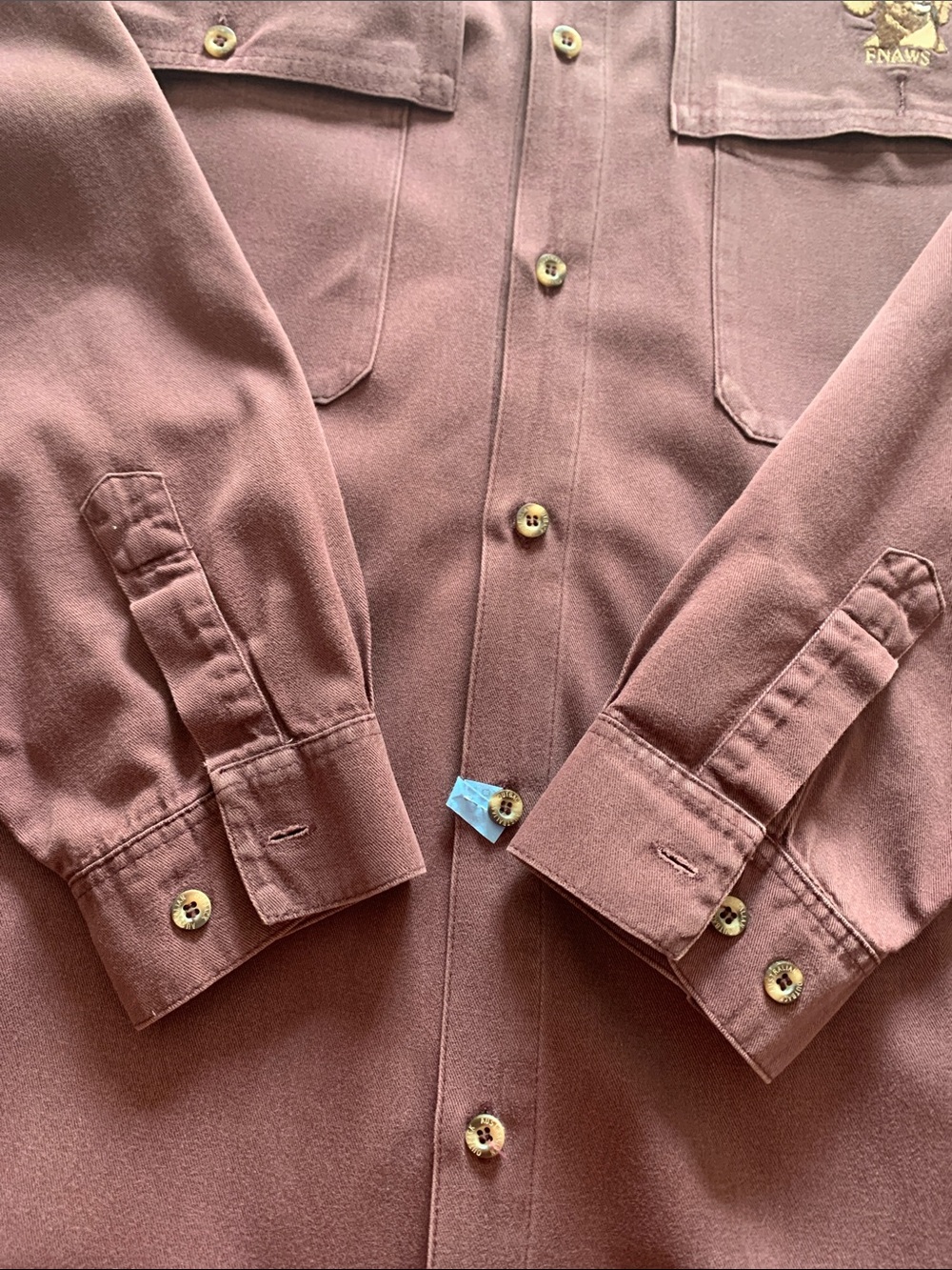 Australian Outback Collection Plum colored Button Down Men’s Large Eastern Fnaws - Picture 5 of 12
